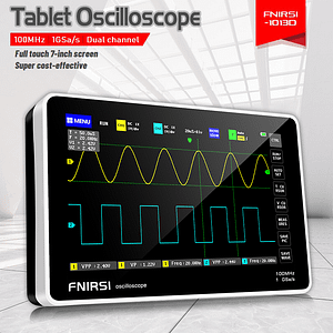 FNIRSI® 1013D Tablet Dual Channel 100MHz 1GS/S Touchable Panel Oscilloscope